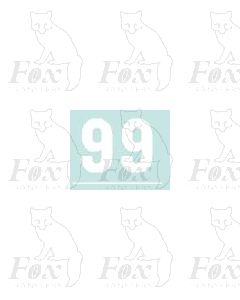 White (19mm high) - 1 pair number 9