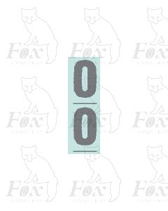 Silver 19mm high - 1 pair number 0