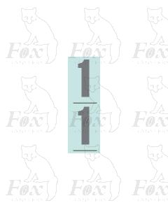 Silver 13.5mm high - 1 pair number 1