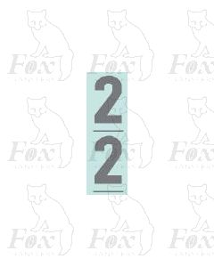 Silver 19mm high - 1 pair number 2