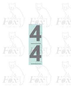 Silver 13.5mm high - 1 pair number 4