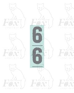 Silver 19mm high - 1 pair number 6