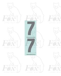 Silver 13.5mm high - 1 pair number 7