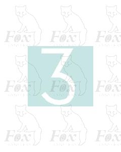 Alpha-Numerics. White 27mm high - 1 x number 3