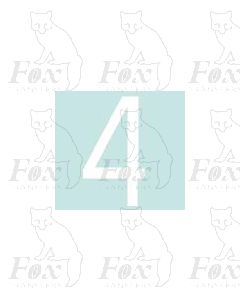 Alpha-Numerics. White 20mm high - 1 x number 4