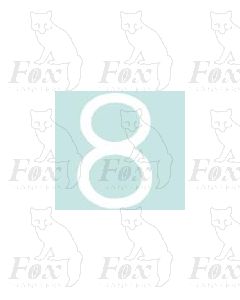 Alpha-Numerics. White 27mm high - 1 x number 8