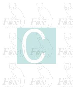 Alpha-Numerics. White 38.8mm high - 1 x letter C
