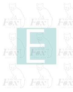 Alpha-Numerics. White 38.8mm high - 1 x letter E
