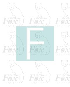 Alpha-Numerics. White 20mm high - 1 x letter F