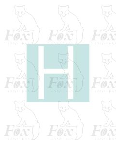 Alpha-Numerics. White 27mm high - 1 x letter H