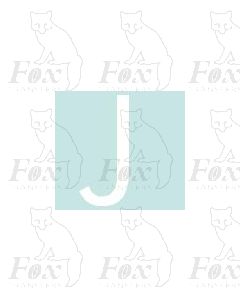 Alpha-Numerics. White 27mm high - 1 x letter J