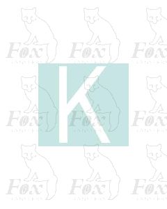 Alpha-Numerics. White 38.8mm high - 1 x letter K