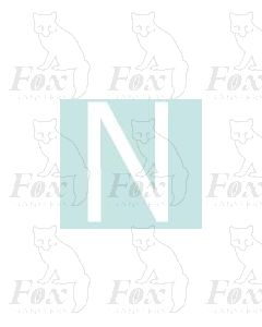 Alpha-Numerics. White 20mm high - 1 x letter N