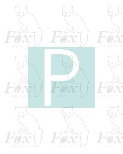 Alpha-Numerics. White 38.8mm high - 1 x letter P