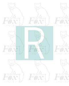 Alpha-Numerics. White 27mm high - 1 x letter R