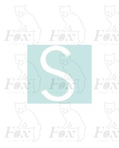 Alpha-Numerics. White 38.8mm high - 1 x letter S