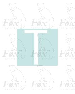 Alpha-Numerics. White 27mm high - 1 x letter T