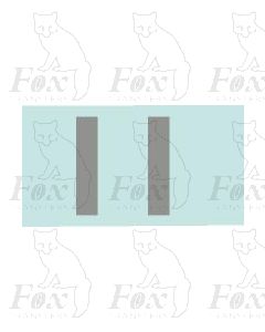 (11mm high) Silver - 1 pair number 1