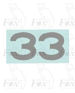 (31.5mm high) Silver - 1 pair number 3