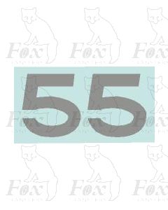 (31.5mm high) Silver - 1 pair number 5