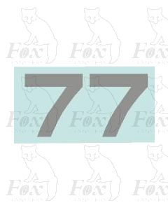 (11mm high) Silver - 1 pair number 7