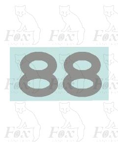 (22.5mm high) Silver - 1 pair number 8