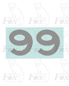 (31.5mm high) Silver - 1 pair number 9