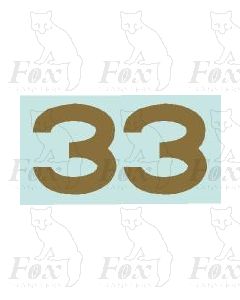 (16mm high) Gold -1 pair number 3
