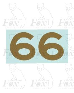 (11mm high) Gold -1 pair number 6