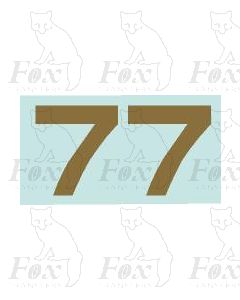 (22.5mm high) Gold -1 pair number 7