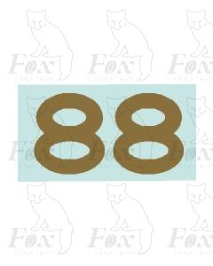 (16mm high) Gold -1 pair number 8