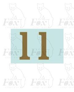 (32mm high) Gold - 1 pair number 1
