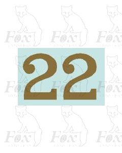 (32mm high) Gold - 1 pair number 2