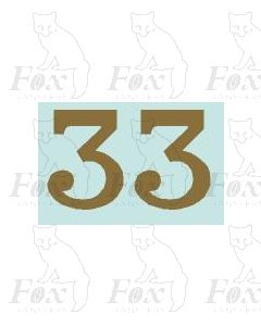 (27mm high) Gold - 1 pair number 3