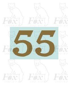 (16.5mm high) Gold - 1 pair number 5