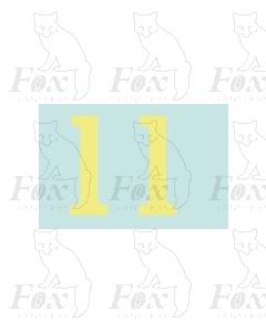(20mm high) Off white (straw) - 1 pair number 1