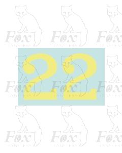 (16.5mm high) Off white (straw) - 1 pair number 2