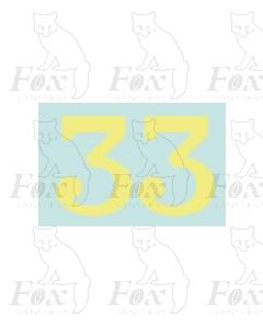 (27mm high) Off white (straw) - 1 pair number 3