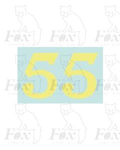 (20mm high) Off white (straw) - 1 pair number 5