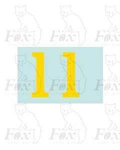 (27mm high) Yellow - 1 pair number 1