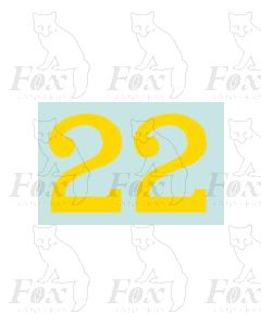 (32mm high) Yellow - 1 pair number 2