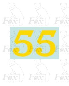 (16.5mm high) Yellow - 1 pair number 5