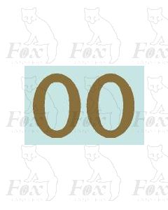 (38mm high) Gold - 1 pair number 0