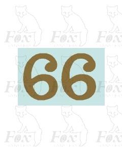 (27mm high) Gold - 1 pair number 6