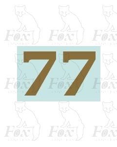 (22.25mm high) Gold - 1 pair number 7