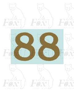 (27mm high) Gold - 1 pair number 8