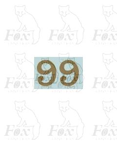 (13.5mm high) Gold - 1 pair number 9