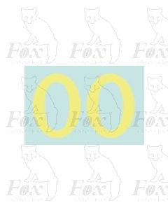 (27mm high) Off white (straw) - 1 pair number 0