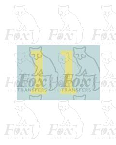 (27mm high) Off white (straw) - 1 pair number 1