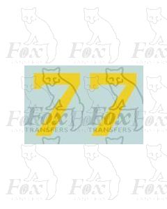 (20mm high) Yellow - 1 pair number 7